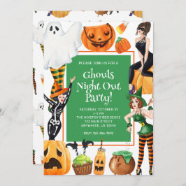 Convites Festa de Bruxas de Moda do Halloween