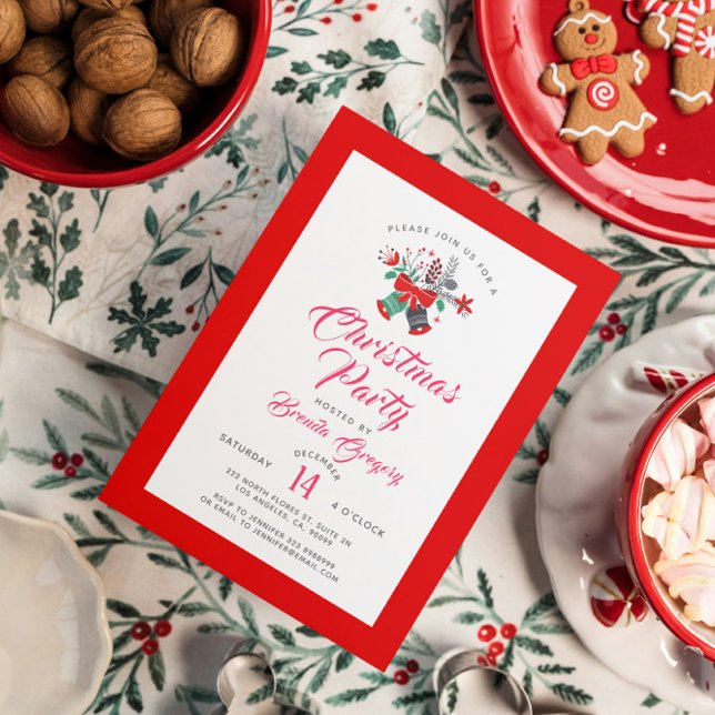 Convites Festa de Buquê de Abençoados e Flores de Natal (Criador carregado)