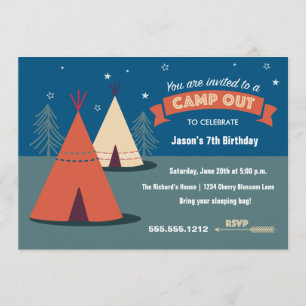 Convites Festa de Camp Out