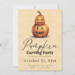 Convites Festa de Caranguejo de Pumpkin Laranja Claro Jack-