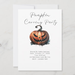 Convites Festa de Caranguejo de Pumpkin Spooky Jack-O'