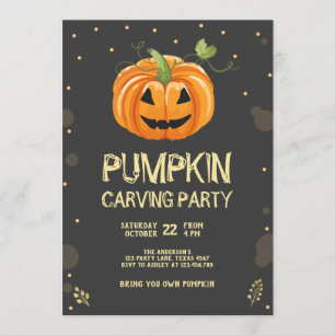 Convites Festa de Carvões de Abóbora de Aboborinha Aniversá