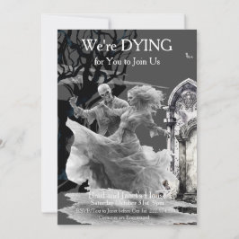 Convites Festa de Casais Esqueletais de Halloween