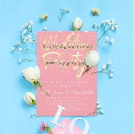 Convites Festa de casamento Baixamento Instantâneo Blush Do