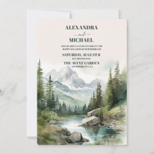 Convites Festa de casamento de montanha