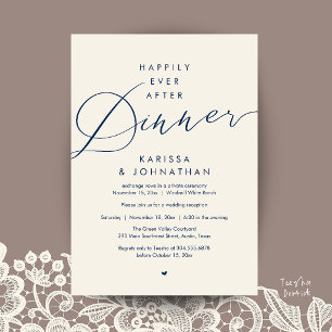 Convites Festa de Casamento e Fuga Romântica Depois do Jant