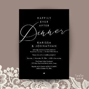 Convites Festa de Casamento e Fuga Romântica para Jantar Fe