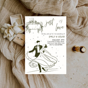Convites Festa de casamento Elegante "Love"