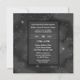 Convites Festa de casamento Elegante Modern Night Sky Galax