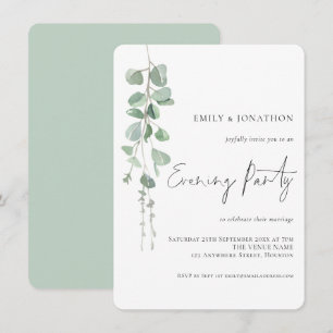 Convites Festa de Casamento Eucalyptus Watercolor