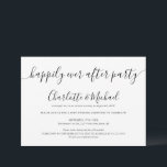 Convites Festa de Casamento Feliz para Sempre Fuga Romântic<br><div class="desc">Com nomes de estilo exclusivo,  este convite de festa de recepção de casamento feliz para sempre pode ser personalizado com suas informações em letras elegantes. Criado por Thisisnotme©</div>