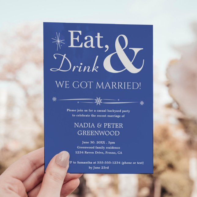Convites Festa de Casamento Informal Comer Beber Nós Nos Ca (Criador carregado)