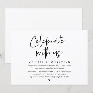 Convites Festa de Casamento Íntimo, Celebre conosco
