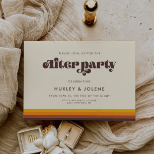 Convites Festa de casamento retrô anos 60 após a festa