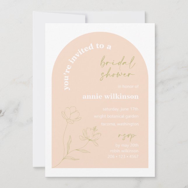 Convites Festa de casamento retrorreflectora do chá de pane (Frente)