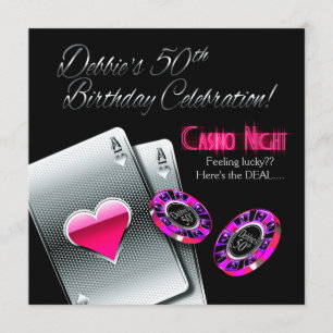 Convites Festa de Casino de Vegas 50º Aniversário