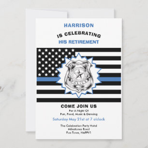 Convites Festa de Celebração da Linha Azul Fino da Políc