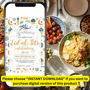 Convites Festa de Celebração do Eid Al Fitr Festa Eid Mubar