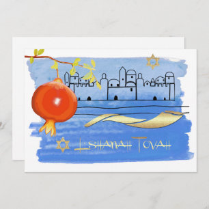 Convites Festa de Celebração Rosh Hashanah Personalizada