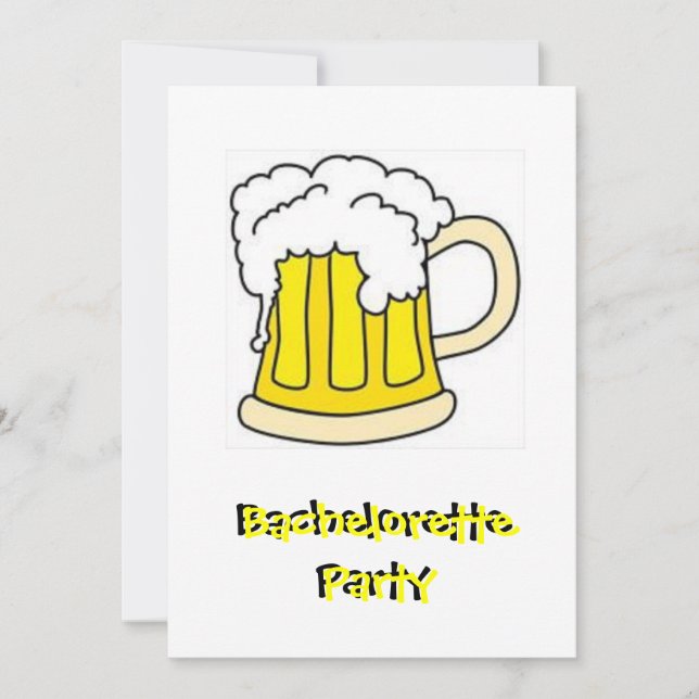 Convites Festa de Cerveja de Despedida de Solteira (Frente)