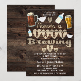 Convites Festa de Cerveja para Bebê Papai Vai Ser Chuveiro 