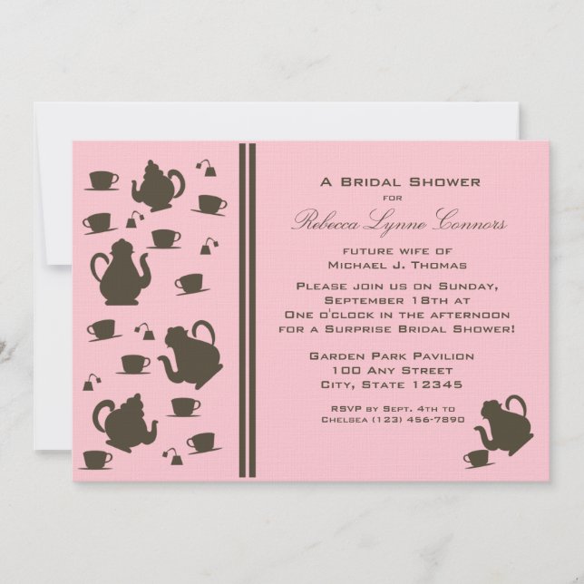 Convites Festa de chá/Chá de panela (Frente)