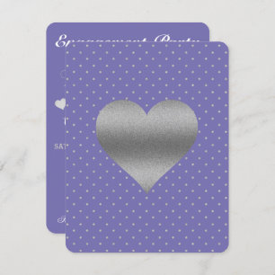 Convites Festa de Chá de Bolinhas de Prata de Plum Roxo