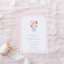 Convites Festa De Chá de fraldas De Menina Rosa E Azul