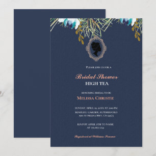 Convites festa de chá de jardim alto, lindo pastel suave