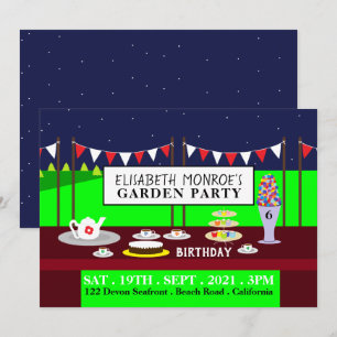 Convites Festa de chá de jardim, Festa de aniversário
