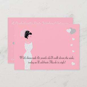 Convites Festa de Chá de Noiva Pink Bridal Bachelorette