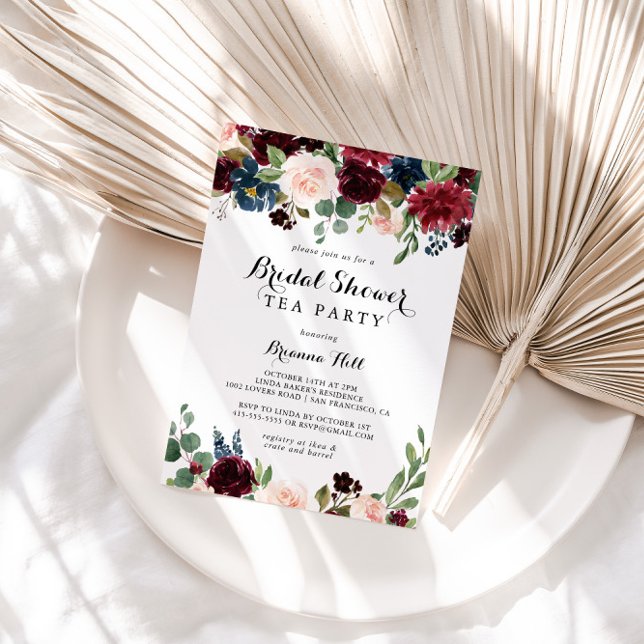 Convites Festa de Chá do Chá de panela de Caligrafia Russa  (Criador carregado)