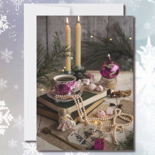 Convites Festa de chá na casa da vovó para o Natal (Criador carregado)