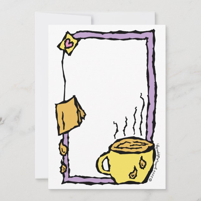 Convites Festa de chá personalizável e bonita / Chá alta ta (Frente)