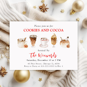 Convites Festa de Chocolate Quente e Biscoitos de Natal