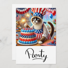 Convites Festa de Churrasco CAT 4 de julho Dia da Independê