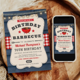 Convites Festa de Churrasco de CHURRASCO de Aniversário 70