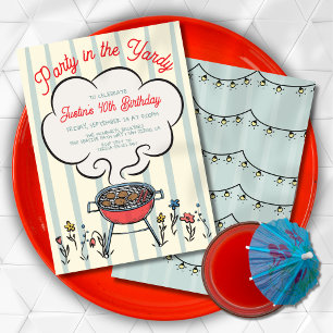 Convites Festa de Churrasco e Grelhados no Quintal