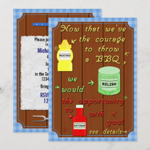 Convites Festa de Churrasco Engraçado