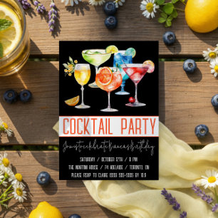 Convites Festa de Cocktail, Bebidas Frutíferas, Festa de an