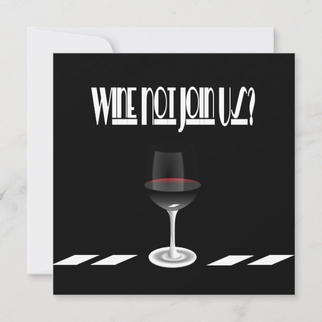 Convites Festa de Cocktail Chic Art Deco Noir (Frente)