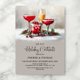 Convites Festa de Cocktail de Férias de Natal
