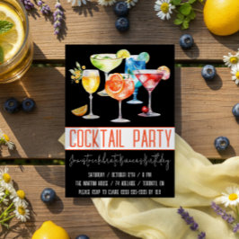 Convites Festa de Cocktail, Drinks Frutados, Festa de Anive