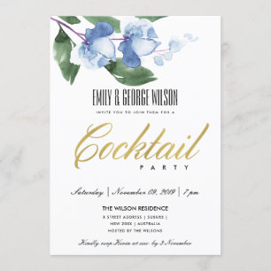 CONVITES FESTA DE COCKTAIL FLORAL DE COCKTAIL DE GREEN GREE