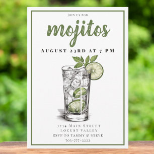 Convites Festa de Cocktail Fresh Mojito