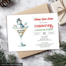 Festa de cocktails de Natal vermelhos e verdes edi
