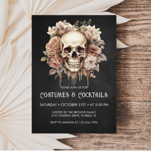 Convites Festa de Cocktails e Costumes de Halloween de Skul