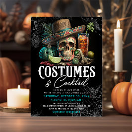 Convites Festa de Cocktails e Costumes de Halloween para Ad