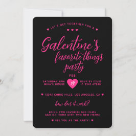 Convites Festa de Coisas Favoritas do Dia de Galentine