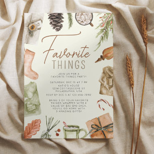 Convites Festa de Coisas Favoritas do Feriado do Chic Boho 